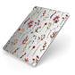 Watercolour Flowers and Foliage Apple iPad Case on Silver iPad Side View
