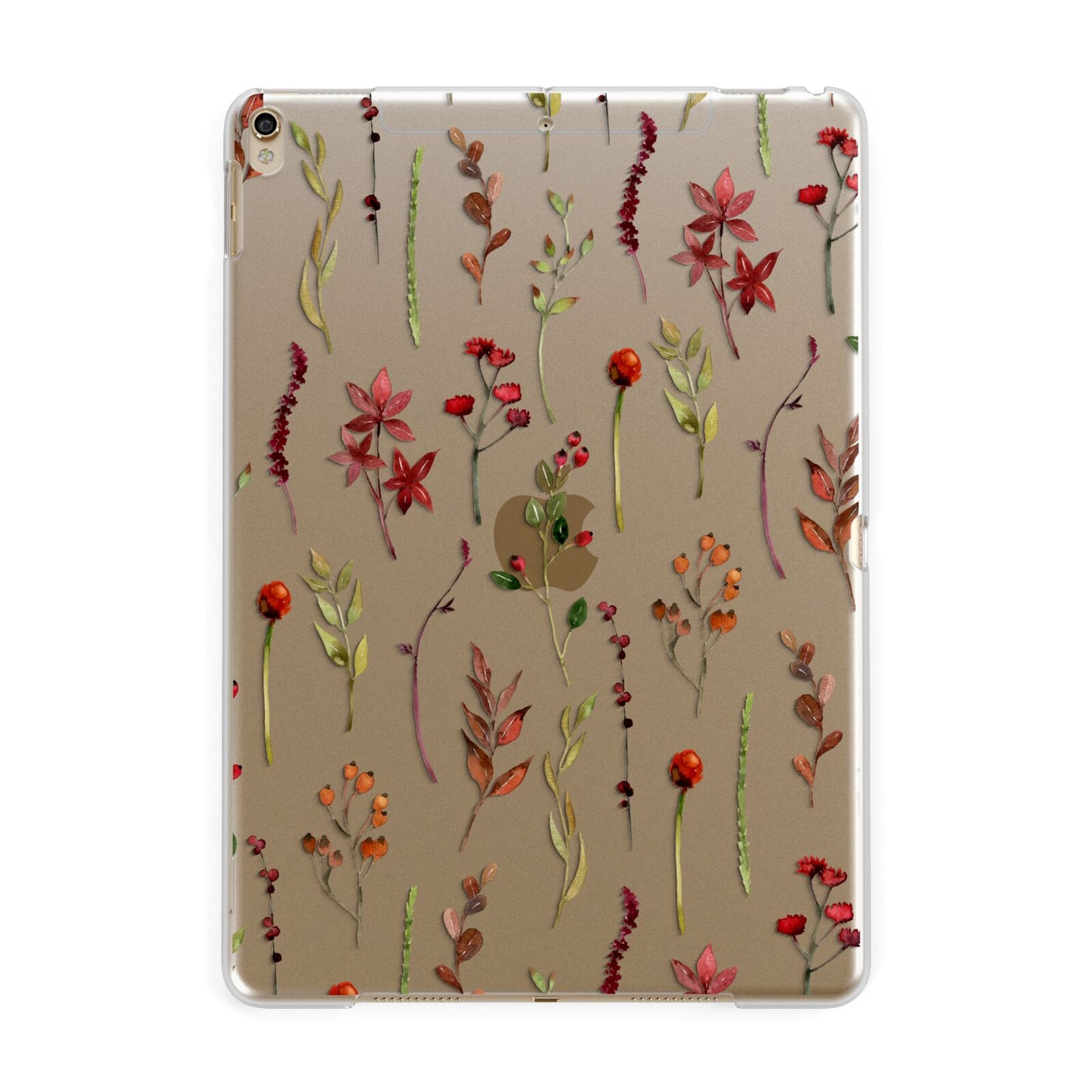 Watercolour Flowers and Foliage Apple iPad Gold Case