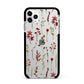 Watercolour Flowers and Foliage Apple iPhone 11 Pro Max in Silver with Black Impact Case
