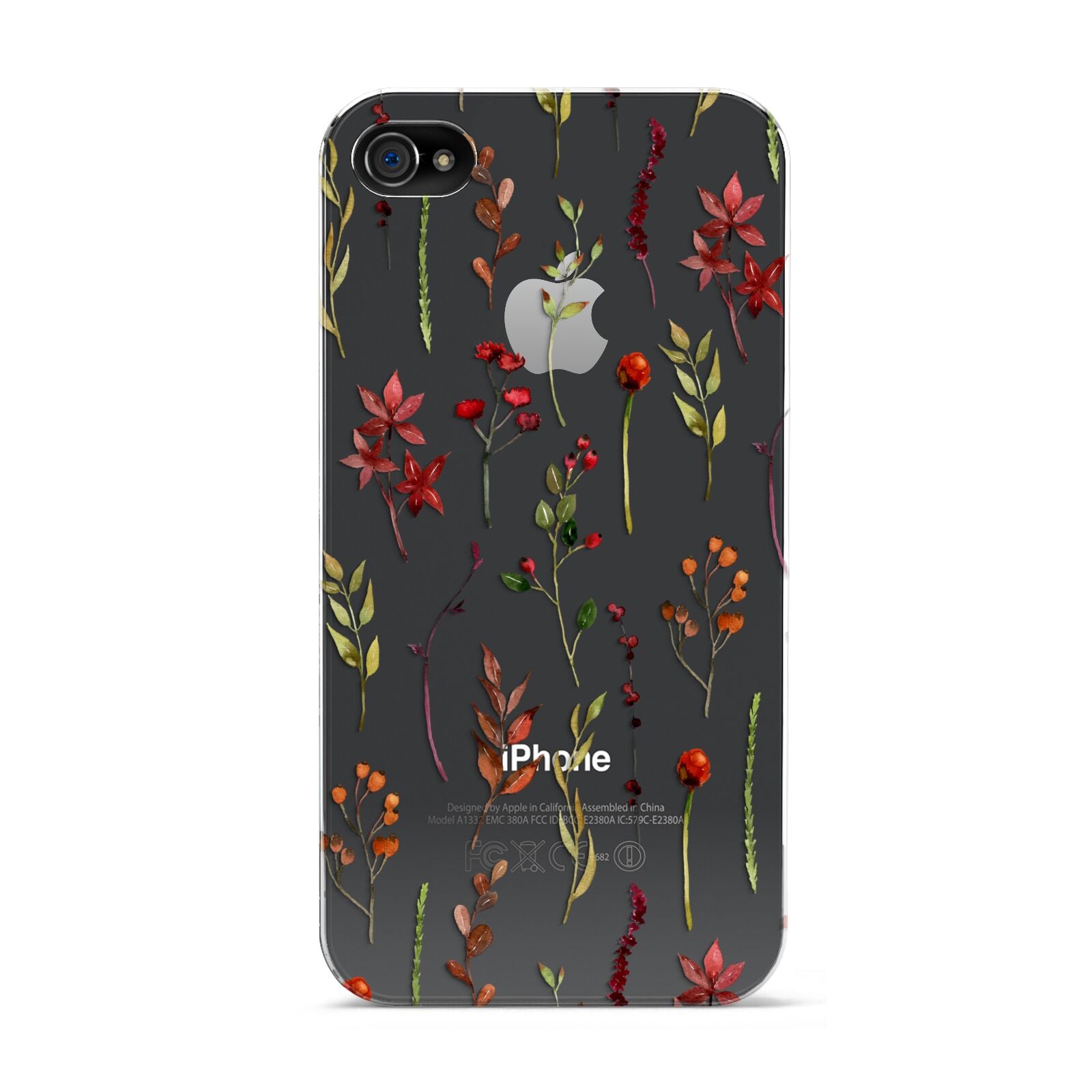 Watercolour Flowers and Foliage Apple iPhone 4s Case
