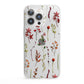 Watercolour Flowers and Foliage iPhone 13 Pro Clear Bumper Case