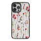 Watercolour Flowers and Foliage iPhone 13 Pro Max Black Impact Case on Silver phone