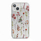 Watercolour Flowers and Foliage iPhone 13 TPU Impact Case with White Edges