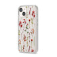 Watercolour Flowers and Foliage iPhone 14 Clear Tough Case Starlight Angled Image