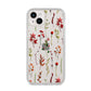Watercolour Flowers and Foliage iPhone 14 Plus Clear Tough Case Starlight