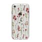 Watercolour Flowers and Foliage iPhone 8 Bumper Case on Silver iPhone