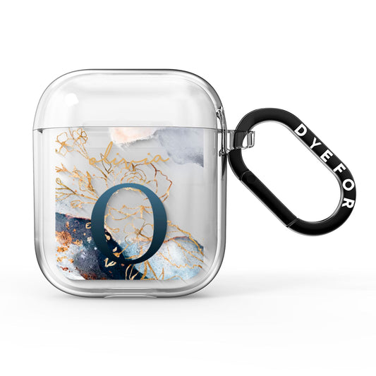 Watercolour Monogram AirPods Clear Case