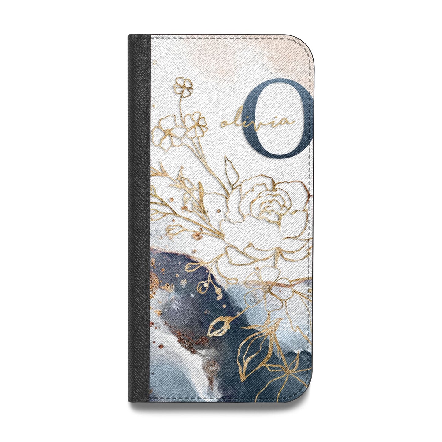 Watercolour Monogram Vegan Leather Flip Samsung Case