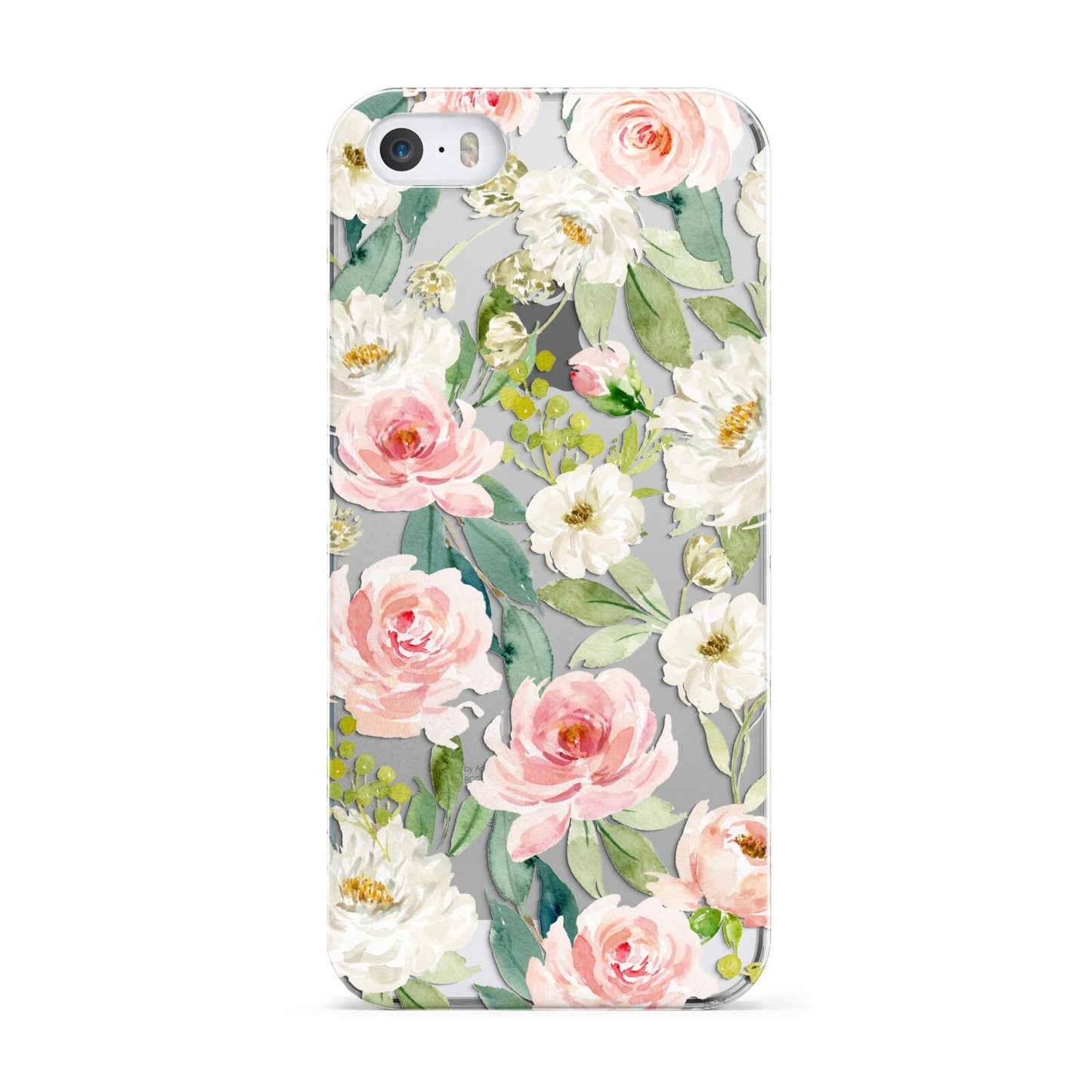 Watercolour Peonies Roses and Foliage Apple iPhone 5 Case