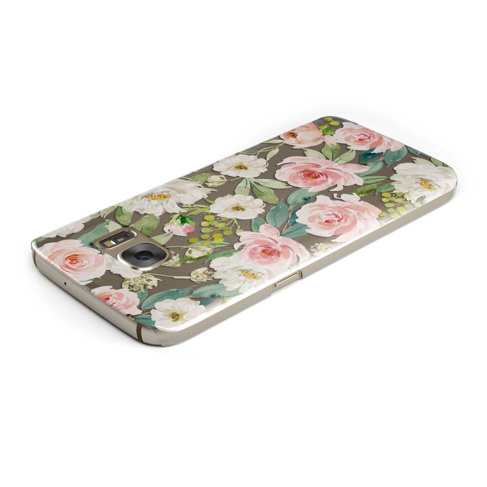Watercolour Peonies Roses and Foliage Samsung Galaxy Case Top Cutout