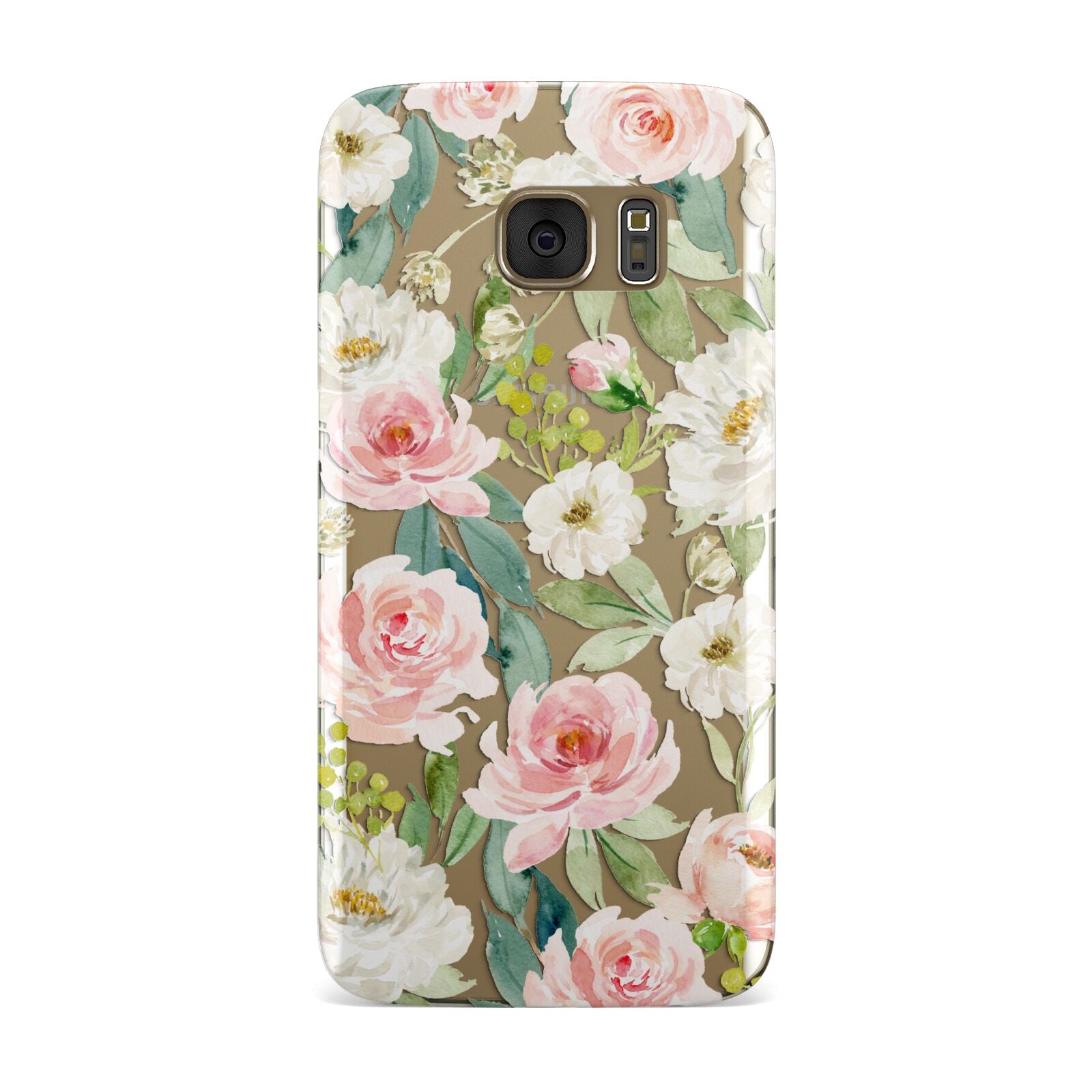 Watercolour Peonies Roses and Foliage Samsung Galaxy Case