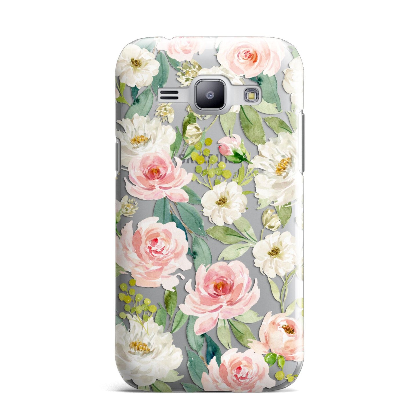 Watercolour Peonies Roses and Foliage Samsung Galaxy J1 2015 Case