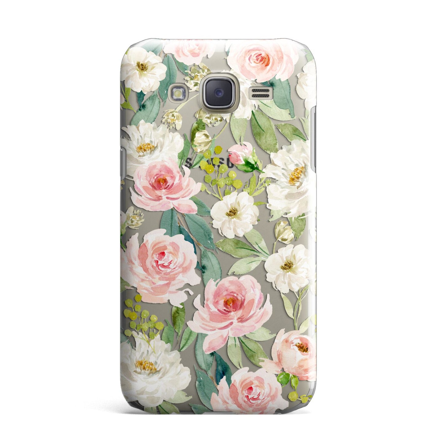 Watercolour Peonies Roses and Foliage Samsung Galaxy J7 Case