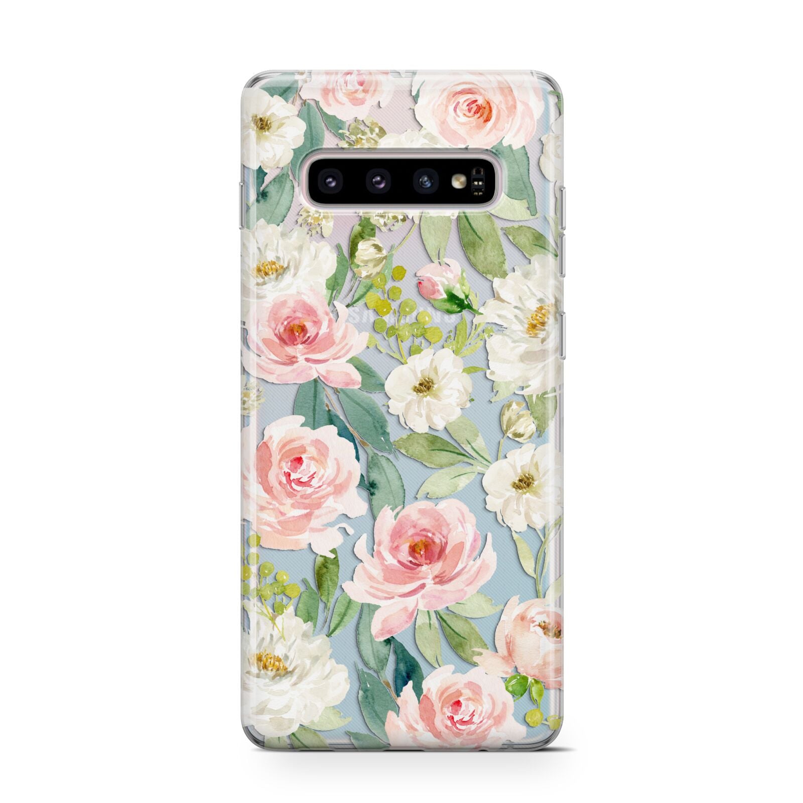 Watercolour Peonies Roses and Foliage Samsung Galaxy S10 Case