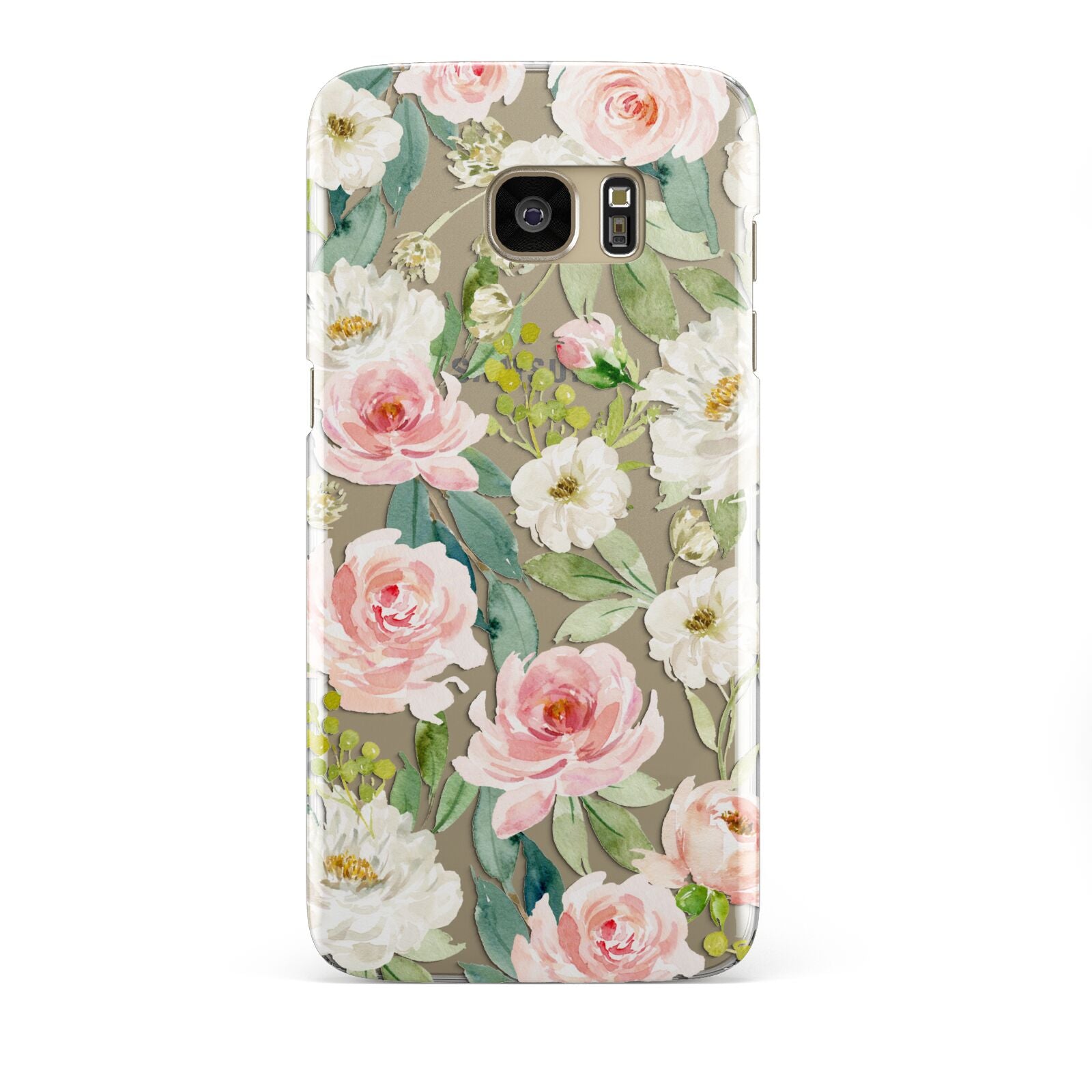 Watercolour Peonies Roses and Foliage Samsung Galaxy S7 Edge Case