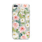 Watercolour Peonies Roses and Foliage iPhone 7 Plus Bumper Case on Silver iPhone