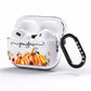 Watercolour Pumpkins with Black Horizontal Text AirPods Pro Clear Case Side Image