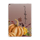 Watercolour Pumpkins with Black Vertical Text Apple iPad Rose Gold Case