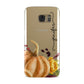 Watercolour Pumpkins with Black Vertical Text Samsung Galaxy Case