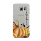 Watercolour Pumpkins with Black Vertical Text Samsung Galaxy S6 Case