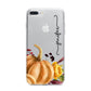 Watercolour Pumpkins with Black Vertical Text iPhone 7 Plus Bumper Case on Silver iPhone