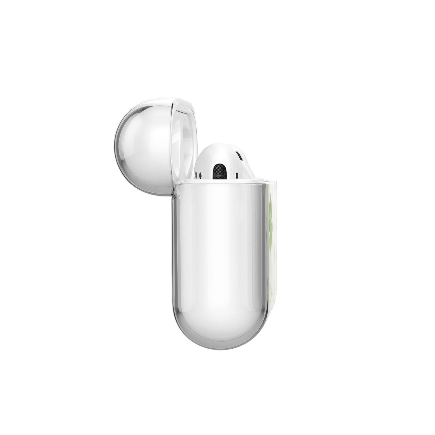 Watercolour Shamrock Custom AirPods Case Side Angle