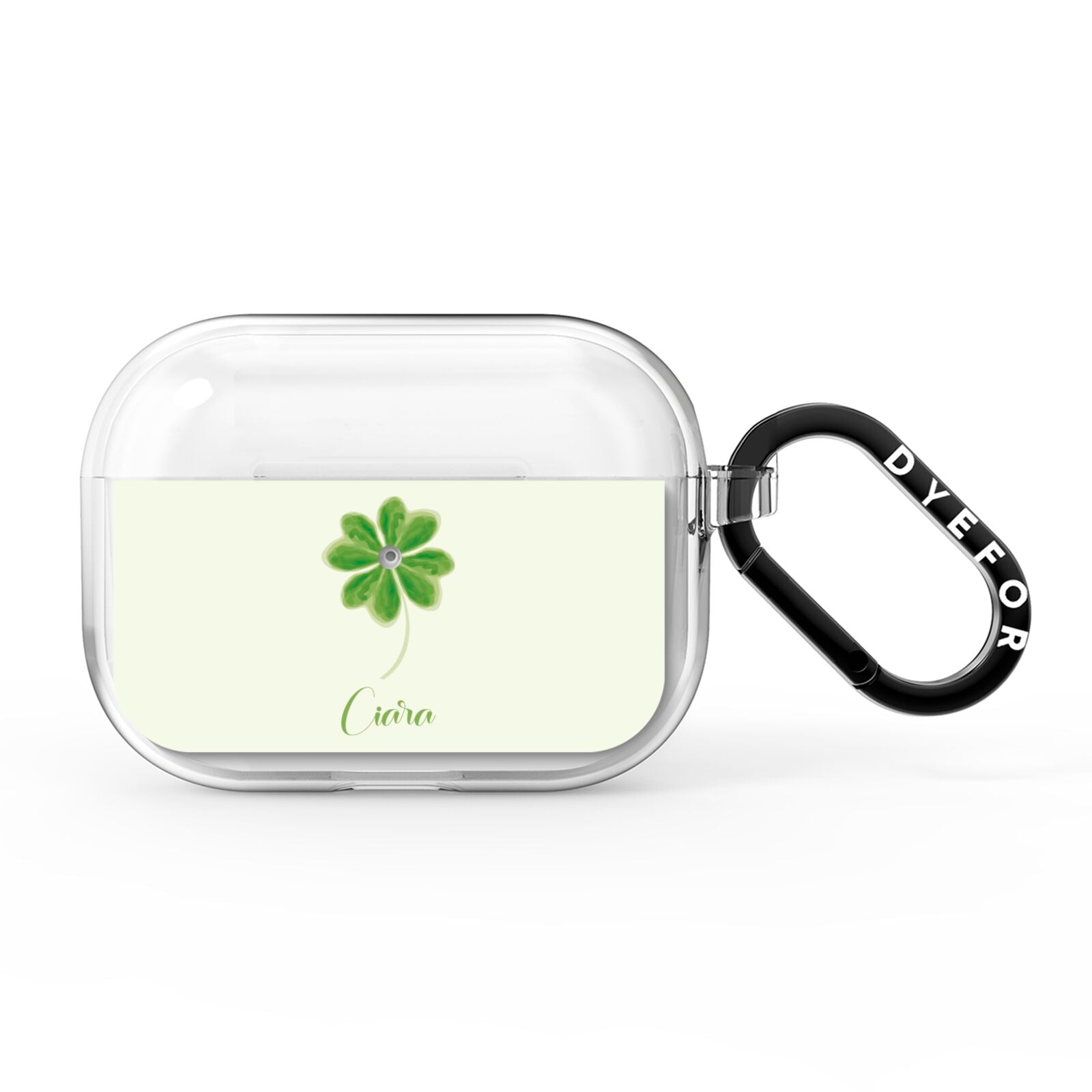Watercolour Shamrock Custom AirPods Pro Clear Case