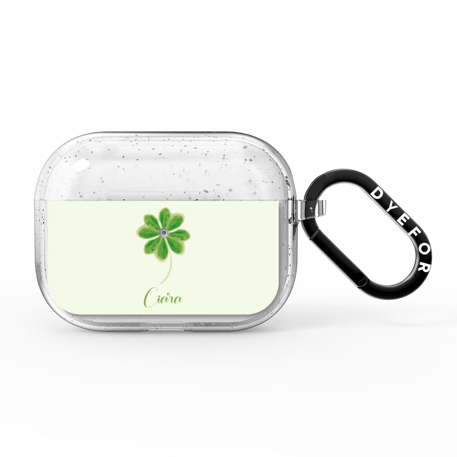 Watercolour Shamrock Custom AirPods Pro Glitter Case