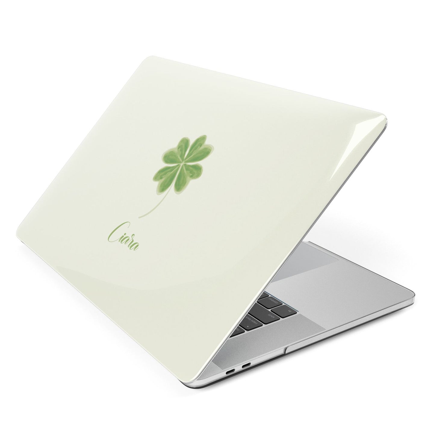 Watercolour Shamrock Custom Apple MacBook Case Side View