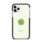 Watercolour Shamrock Custom Apple iPhone 11 Pro in Silver with Black Impact Case