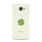 Watercolour Shamrock Custom Samsung Galaxy A3 2016 Case on gold phone
