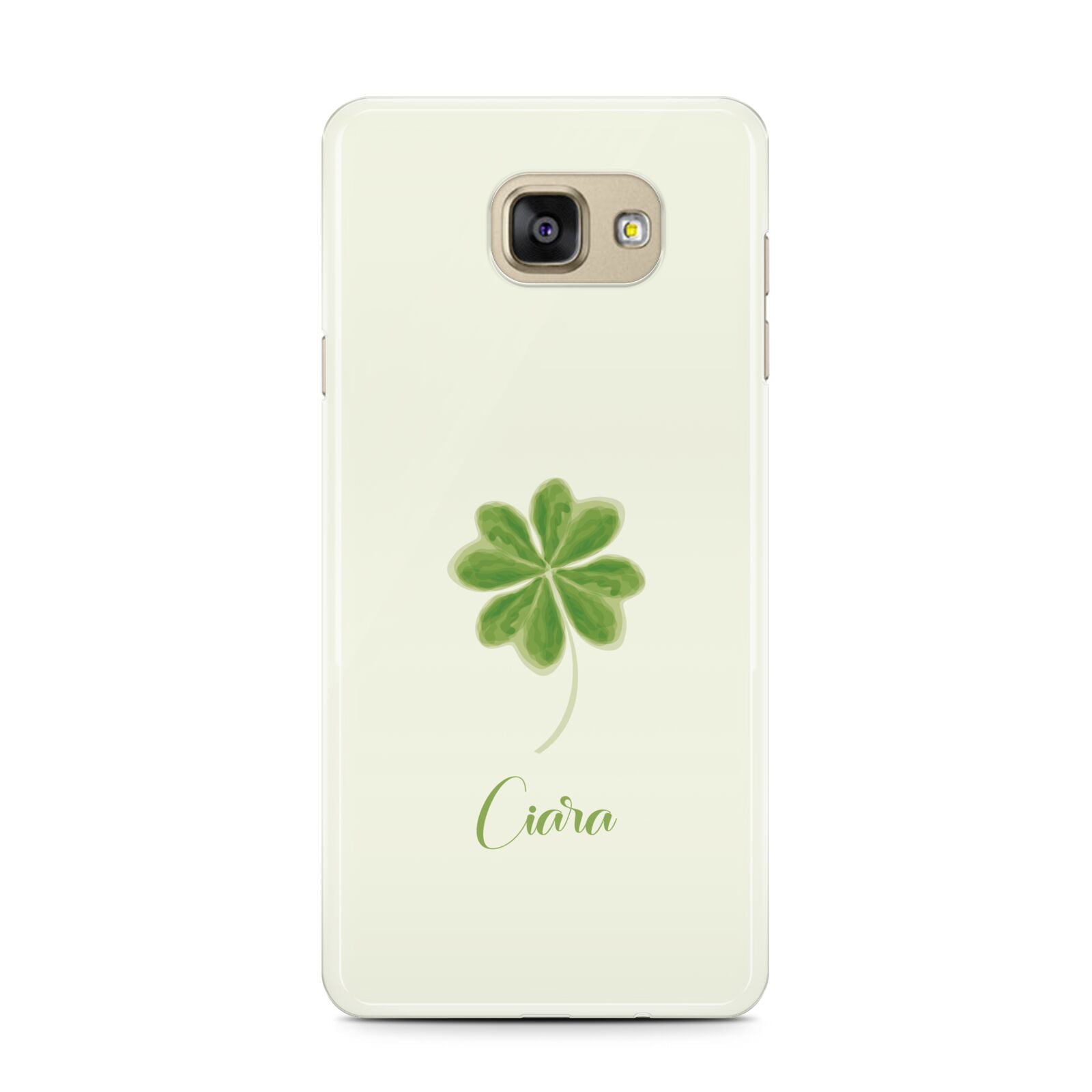 Watercolour Shamrock Custom Samsung Galaxy A7 2016 Case on gold phone