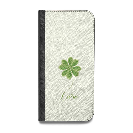 Watercolour Shamrock Custom Vegan Leather Flip Samsung Case