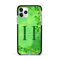 Watercolour Shamrock Pattern Name Apple iPhone 11 Pro in Silver with Black Impact Case