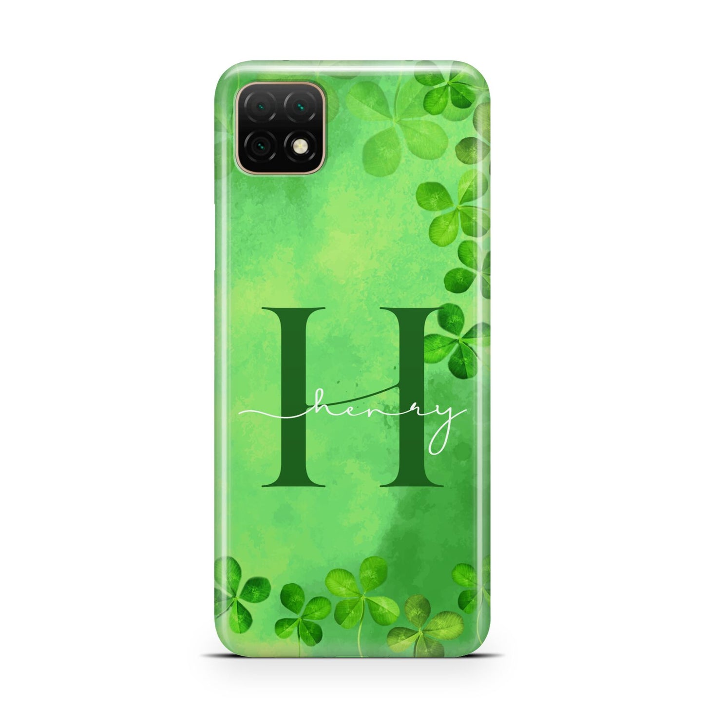 Watercolour Shamrock Pattern Name Huawei Enjoy 20 Phone Case