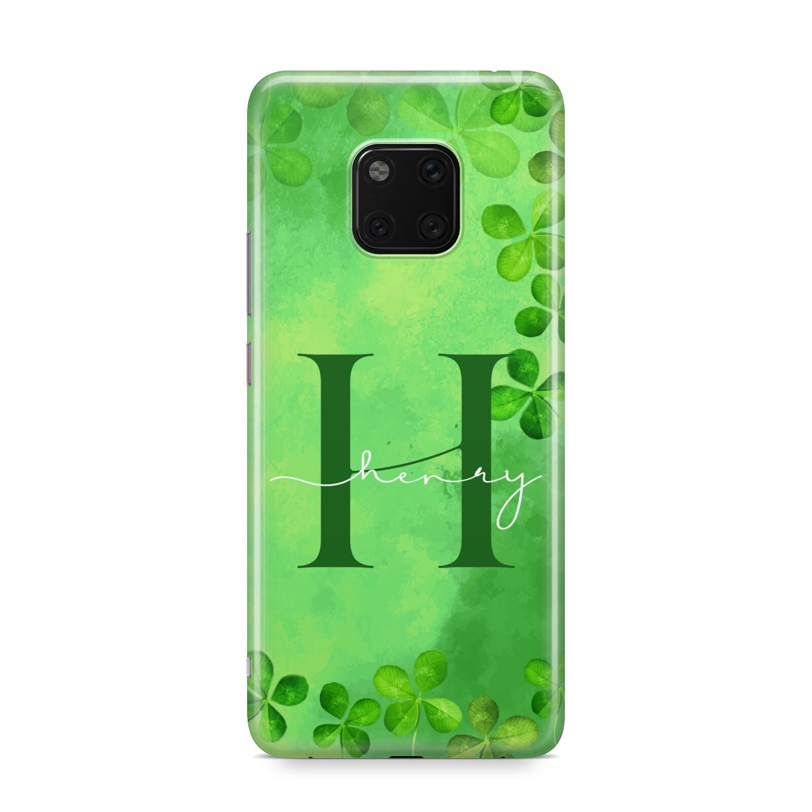 Watercolour Shamrock Pattern Name Huawei Mate 20 Pro Phone Case