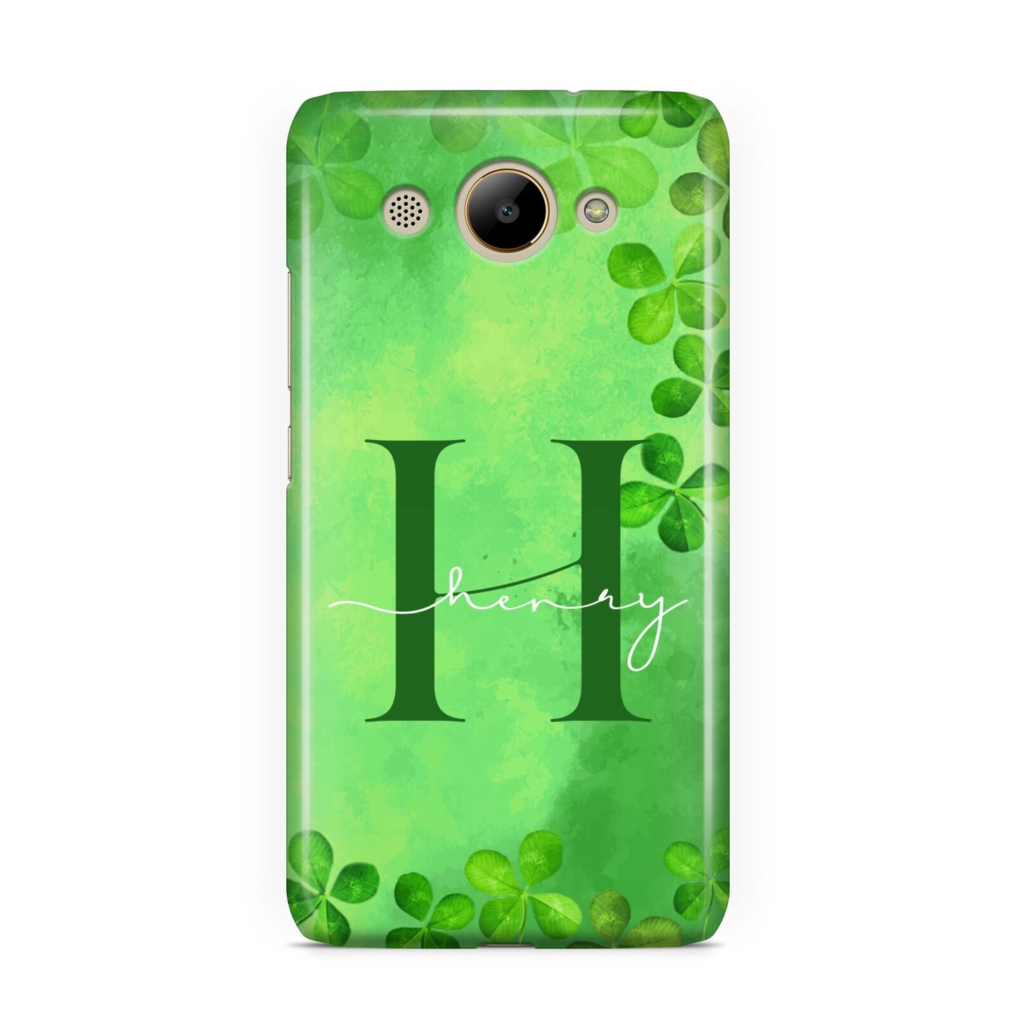 Watercolour Shamrock Pattern Name Huawei Y3 2017