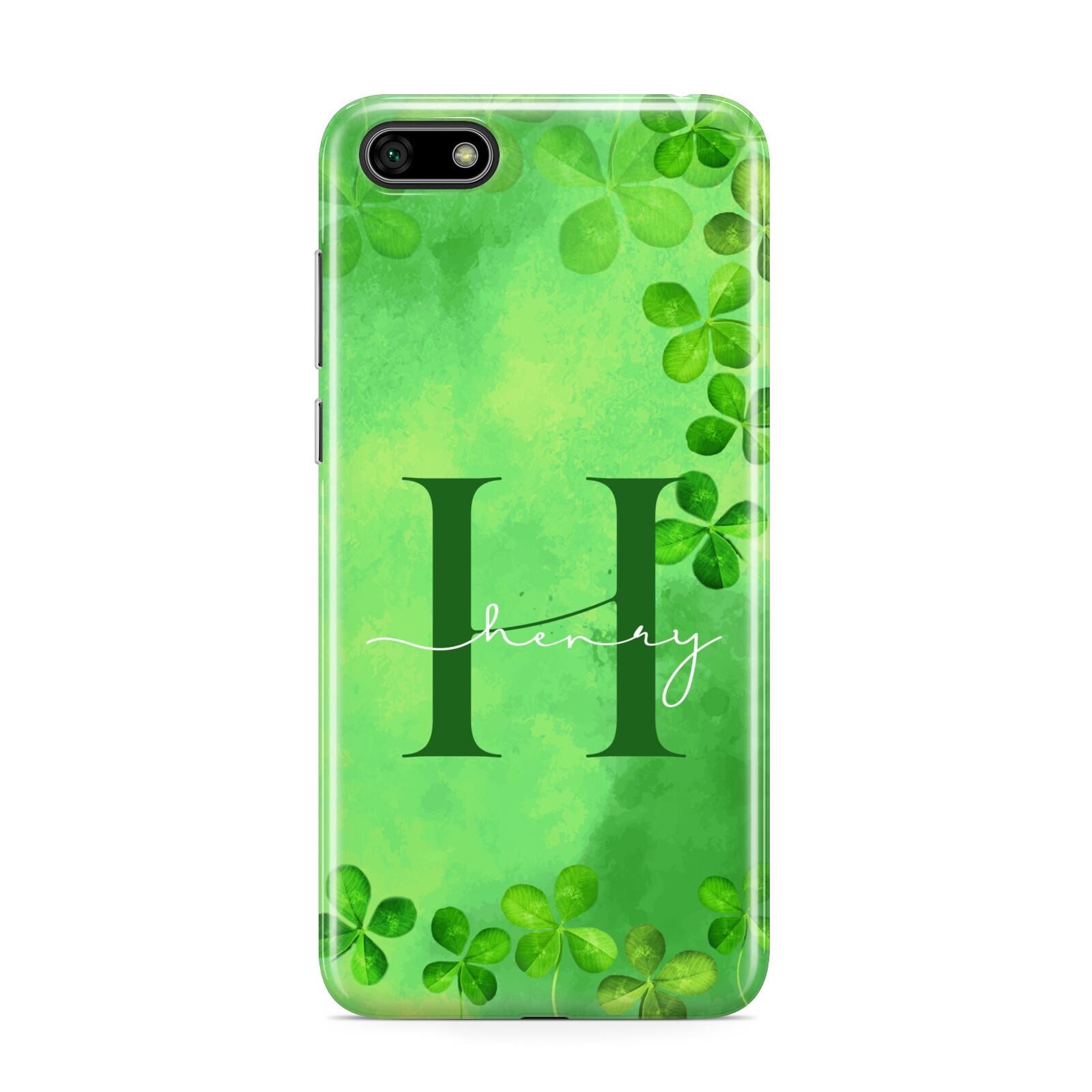 Watercolour Shamrock Pattern Name Huawei Y5 Prime 2018 Phone Case