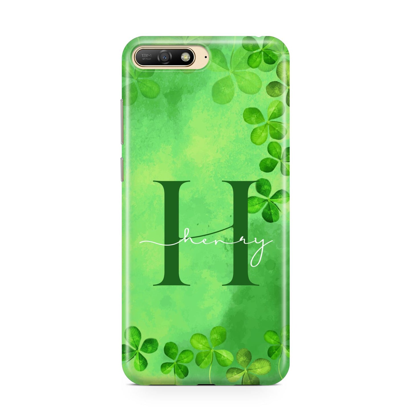 Watercolour Shamrock Pattern Name Huawei Y6 2018