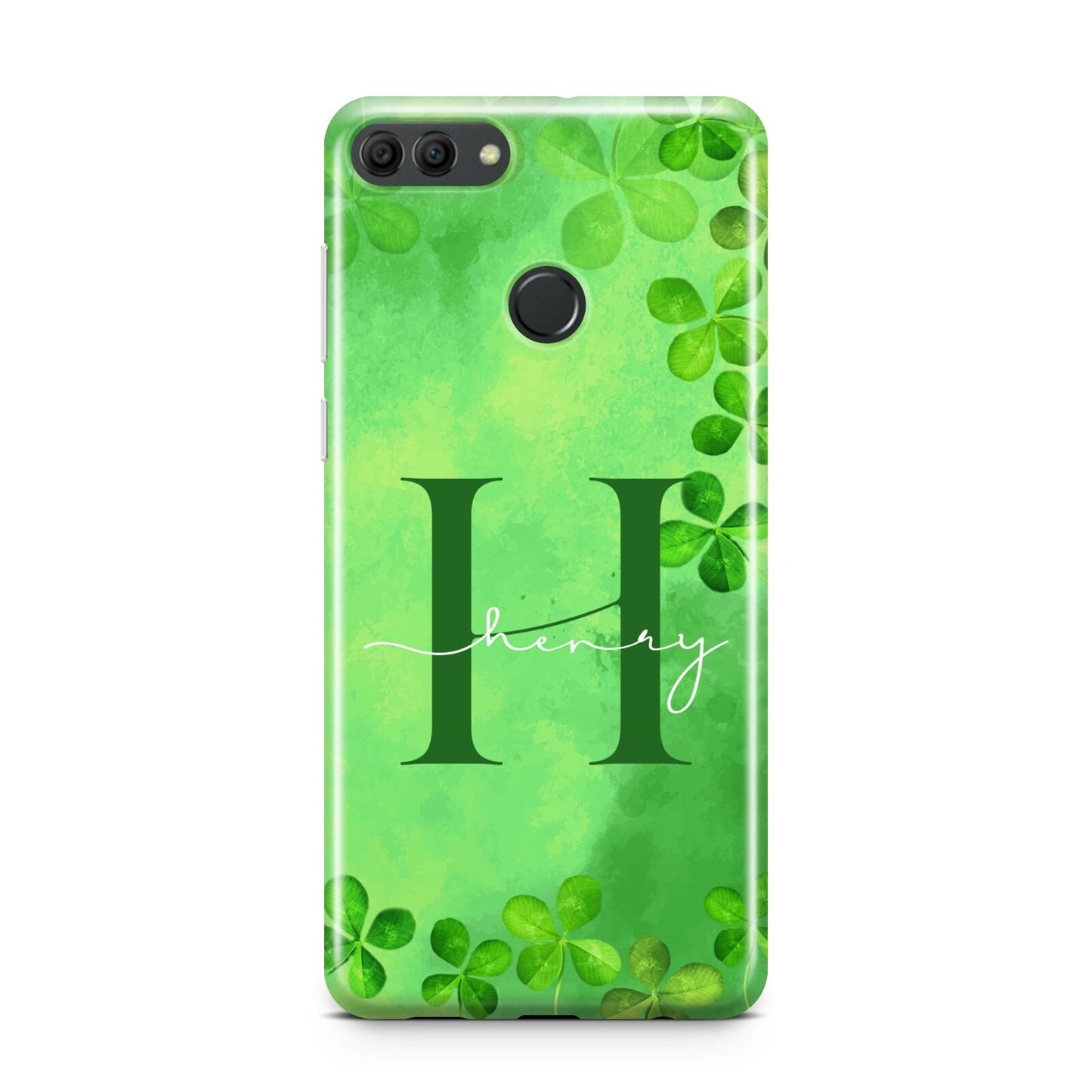 Watercolour Shamrock Pattern Name Huawei Y9 2018