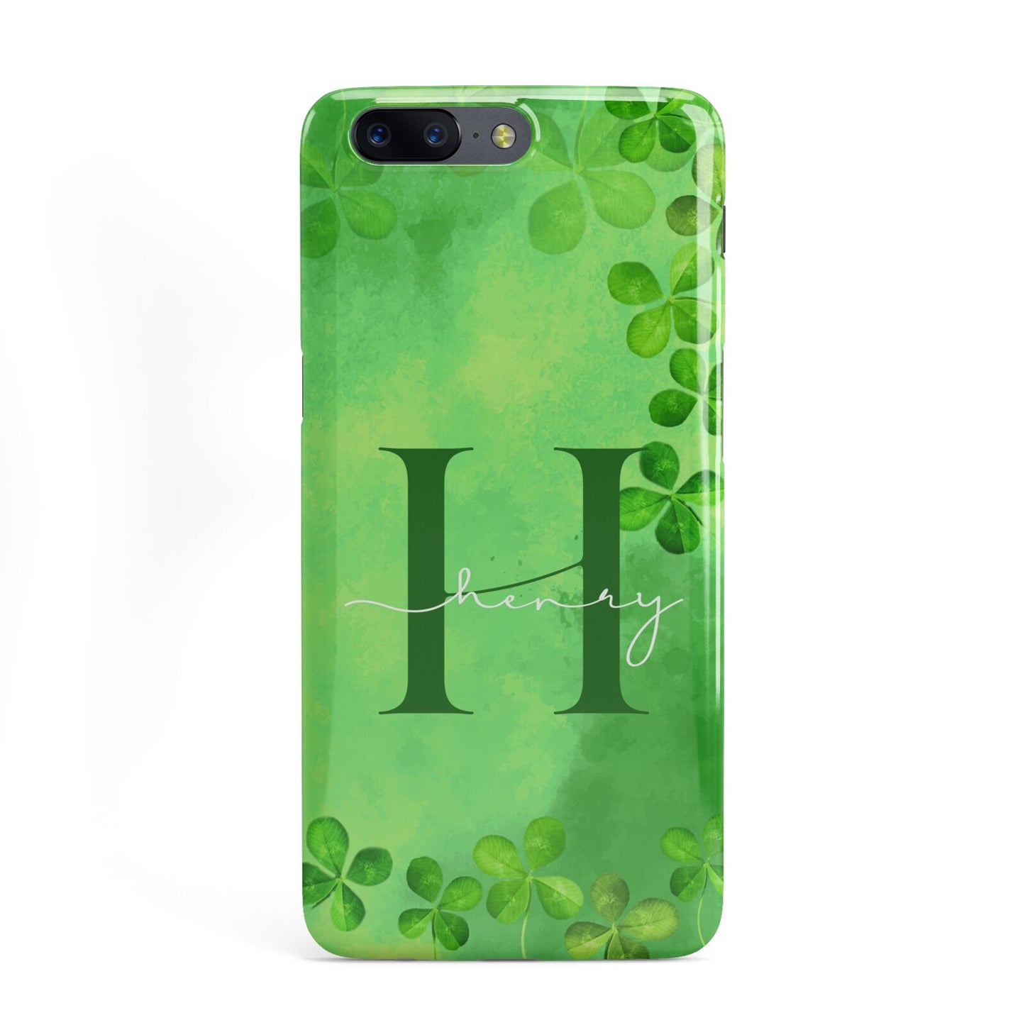 Watercolour Shamrock Pattern Name OnePlus Case
