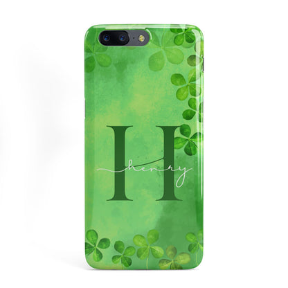 Watercolour Shamrock Pattern Name OnePlus Case