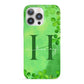 Watercolour Shamrock Pattern Name iPhone 13 Pro Full Wrap 3D Snap Case