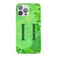 Watercolour Shamrock Pattern Name iPhone 13 Pro Max Full Wrap 3D Snap Case