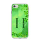 Watercolour Shamrock Pattern Name iPhone 8 Bumper Case on Silver iPhone