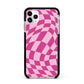 Wavy Check Apple iPhone 11 Pro Max in Silver with Black Impact Case