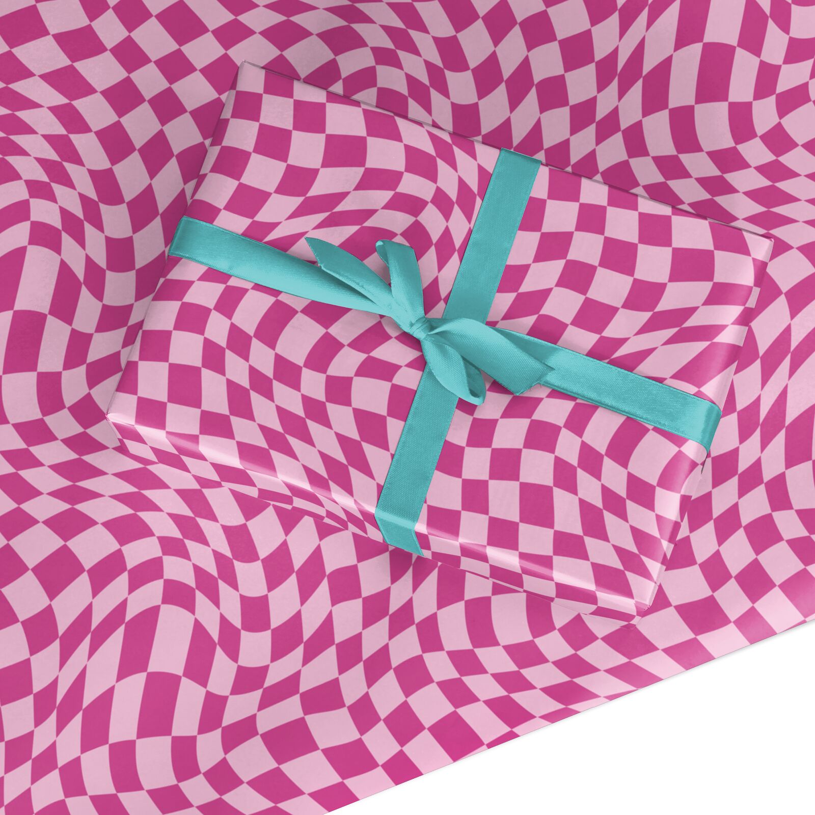 Wavy Check Custom Wrapping Paper