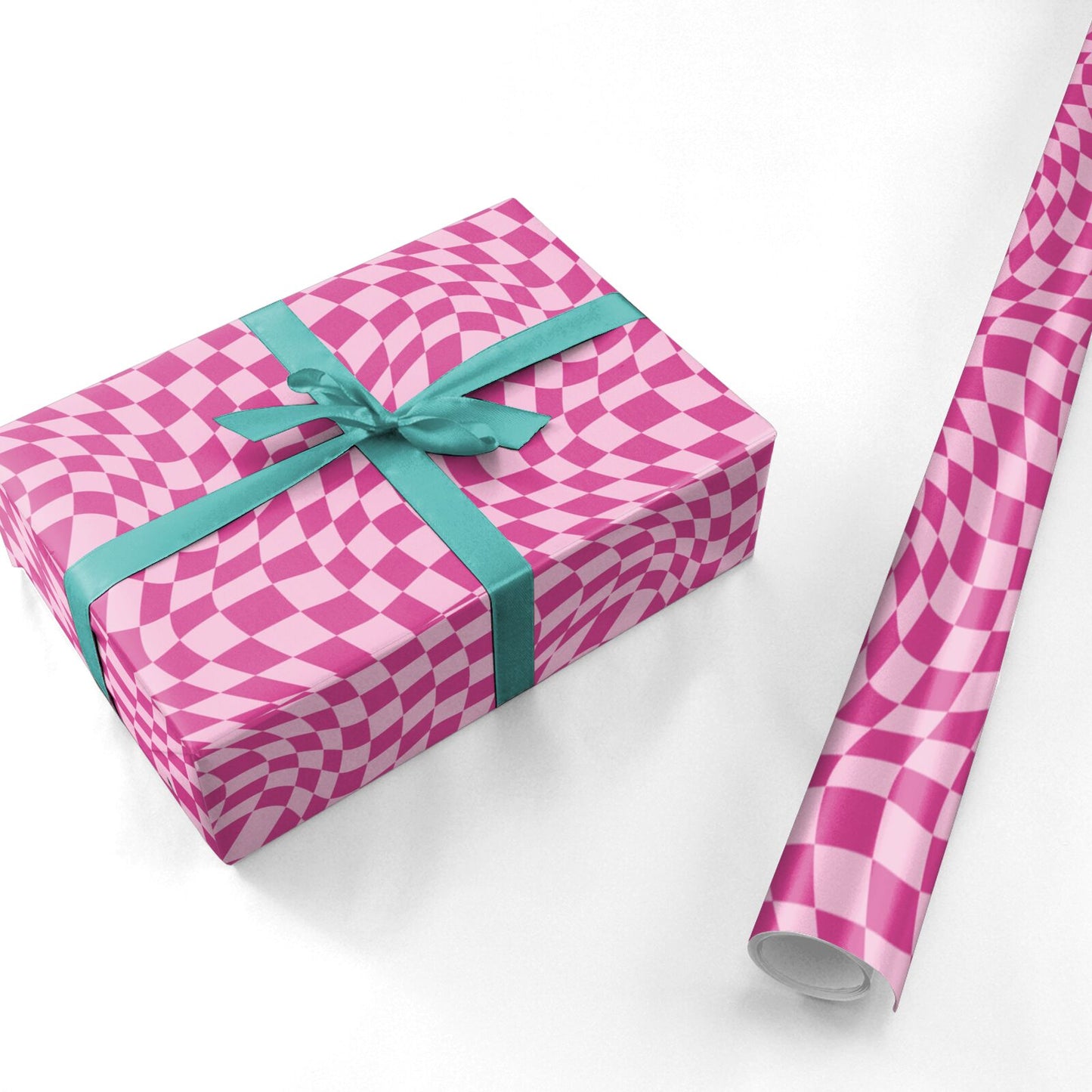 Wavy Check Personalised Wrapping Paper