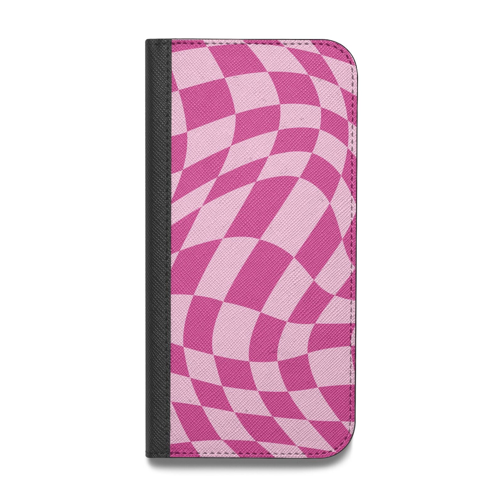 Wavy Check Vegan Leather Flip Samsung Case