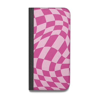 Wavy Check Vegan Leather Flip Samsung Case